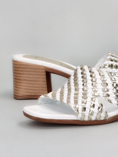 LEATHER SLIPPERS - WHITE