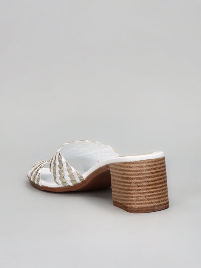 LEATHER SLIPPERS - WHITE