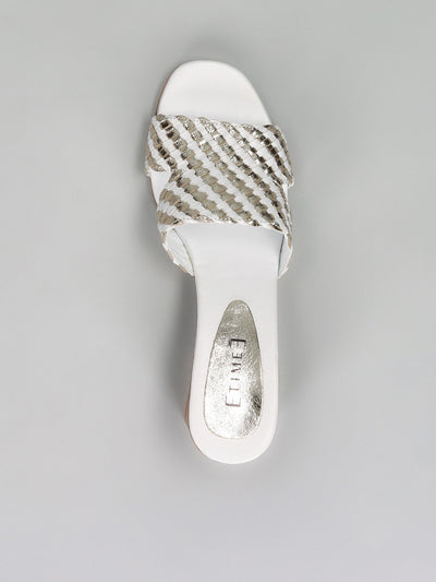 LEATHER SLIPPERS - WHITE
