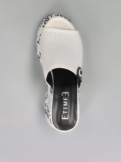 LEATHER SLIPPERS - WHITE
