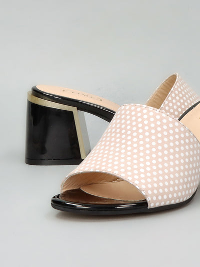 LEATHER SLIPPERS - BEIGE