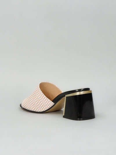 LEATHER SLIPPERS - BEIGE
