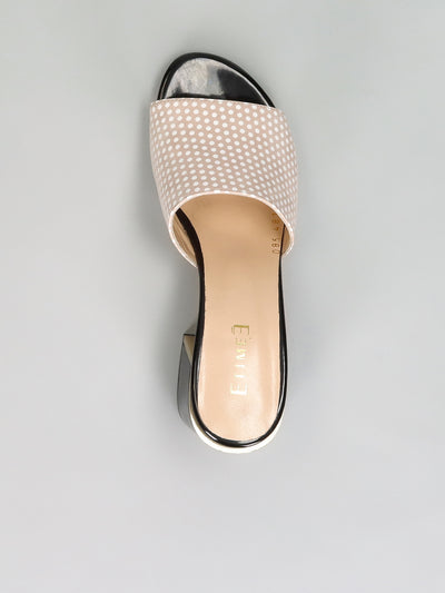 LEATHER SLIPPERS - BEIGE