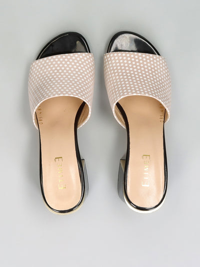 LEATHER SLIPPERS - BEIGE