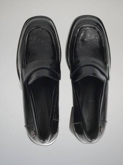 LEATHER SHOES - BLACK