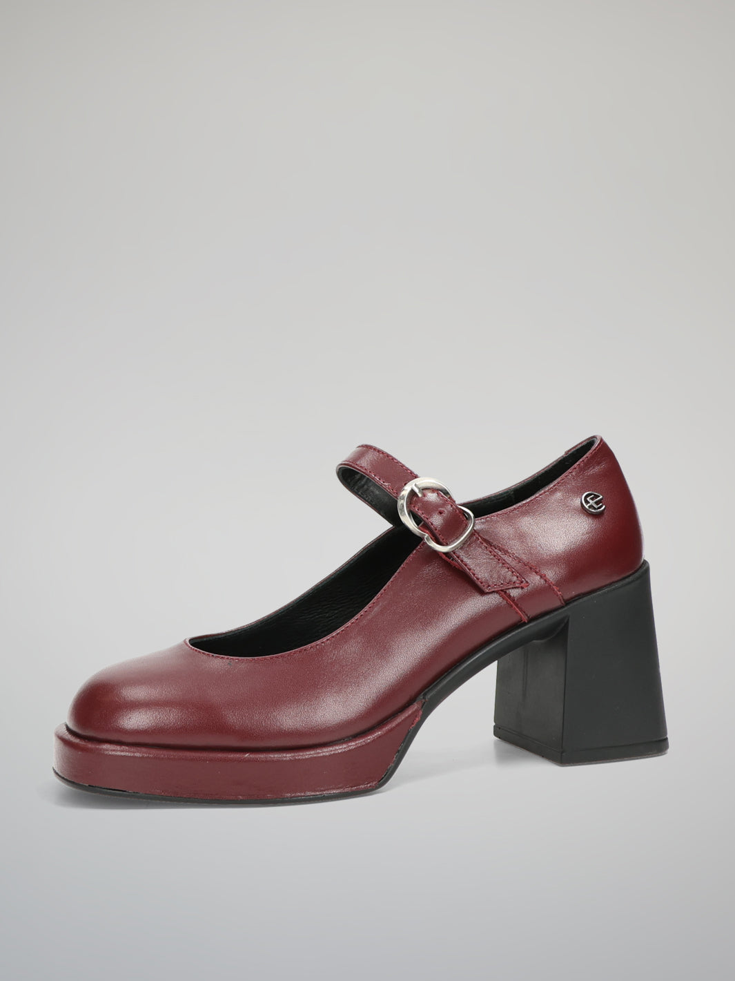 LEATHER HEELS - BURGUNDY