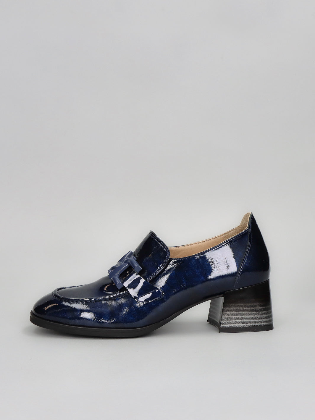 LEATHER LOW SHOES - DARK BLUE