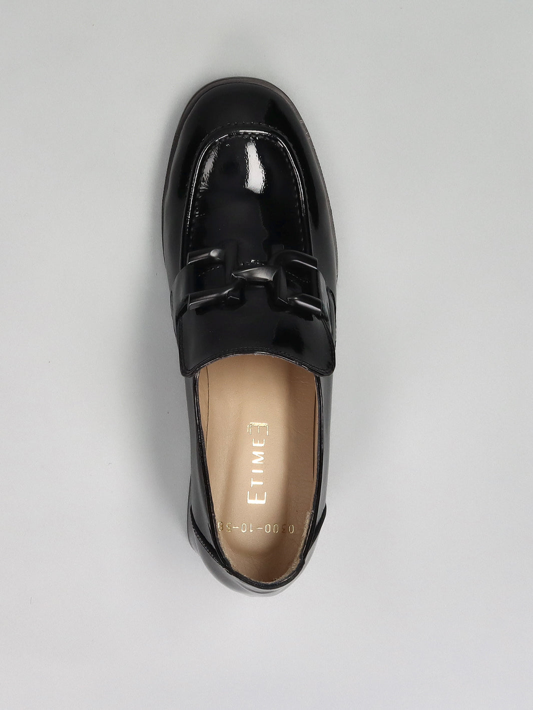 LEATHER LOW SHOES - BLACK