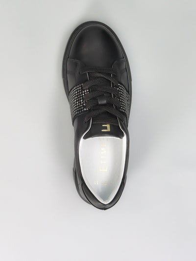 LEATHER SNEAKER - BLACK