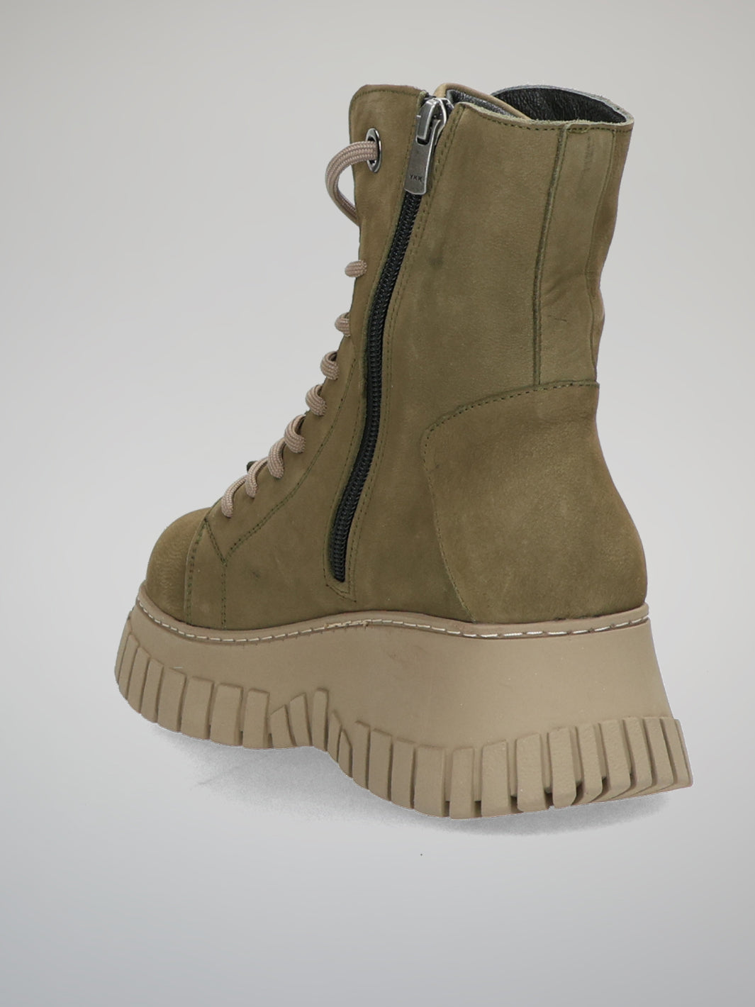 NUBUCK ANKLE BOOTS - OLIVE