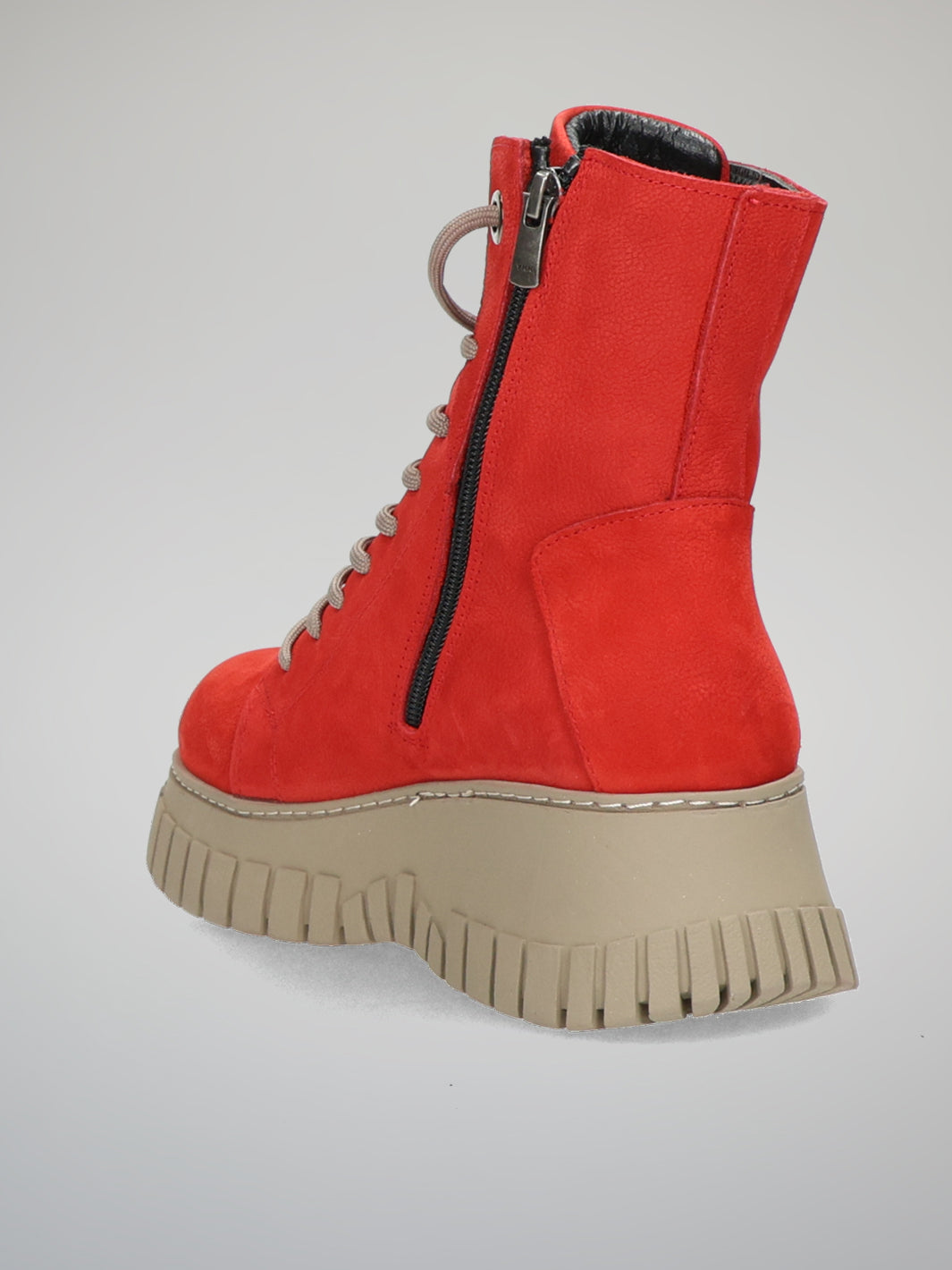 NUBUCK ANKLE BOOTS - RED