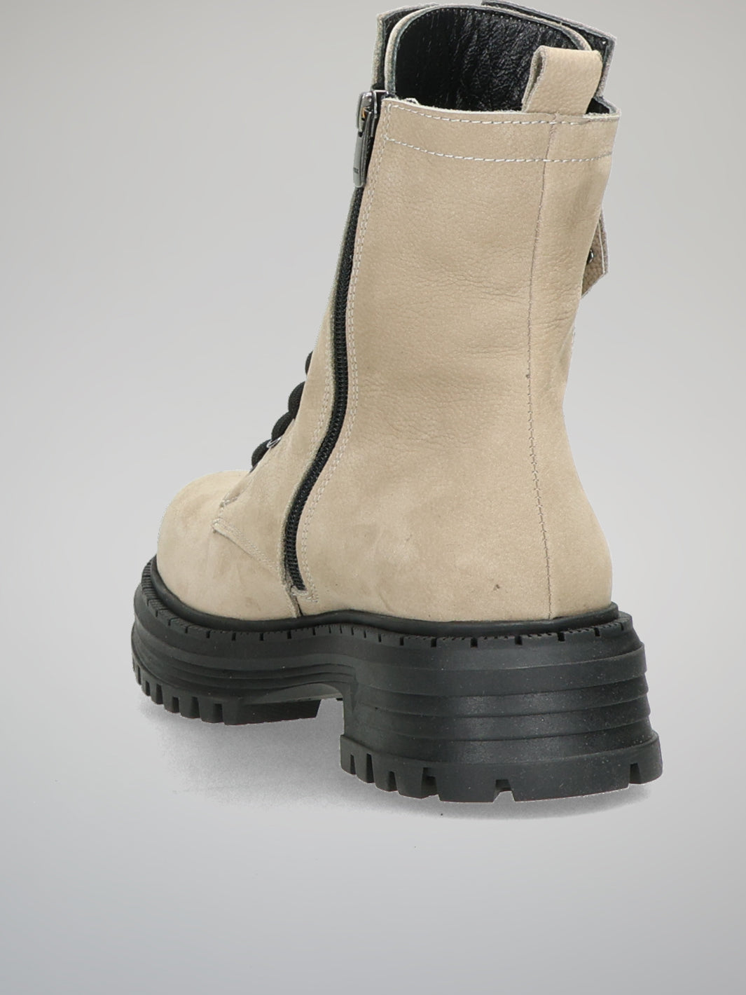 NUBUCK ANKLE BOOTS - BEIGE