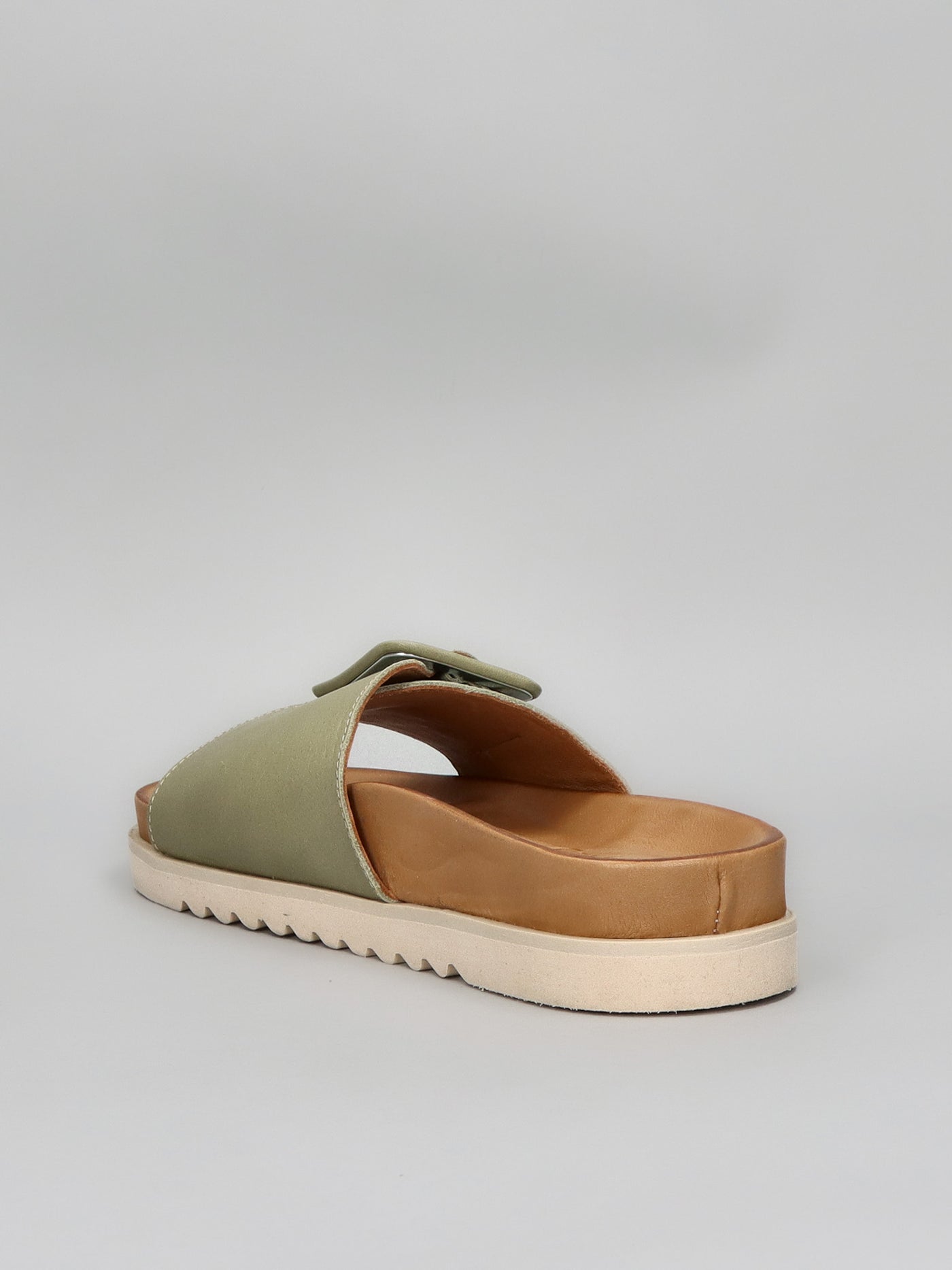 LEATHER SLIPPERS - GREEN