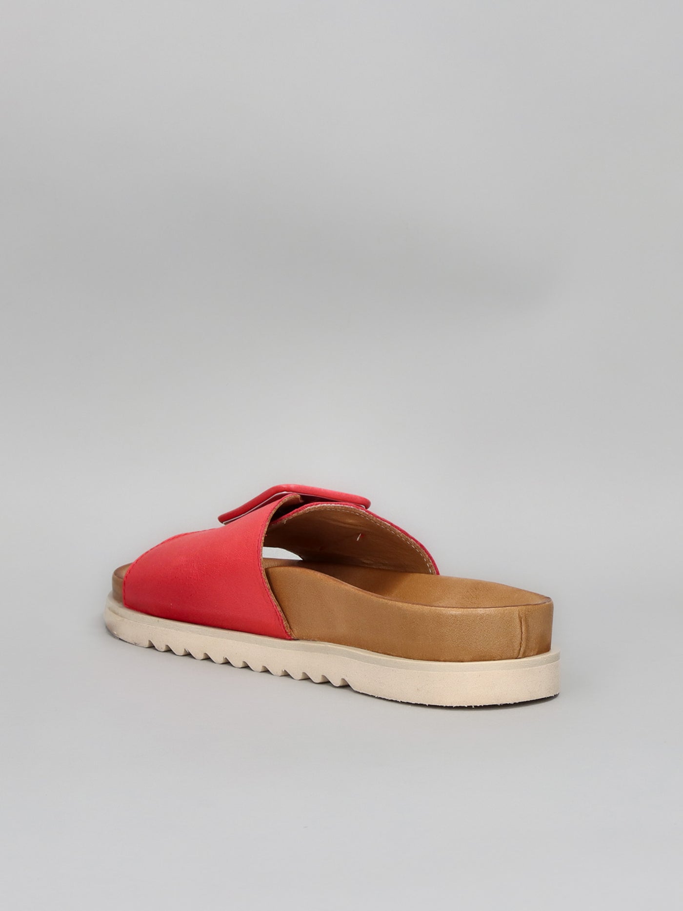 LEATHER SLIPPERS - RED