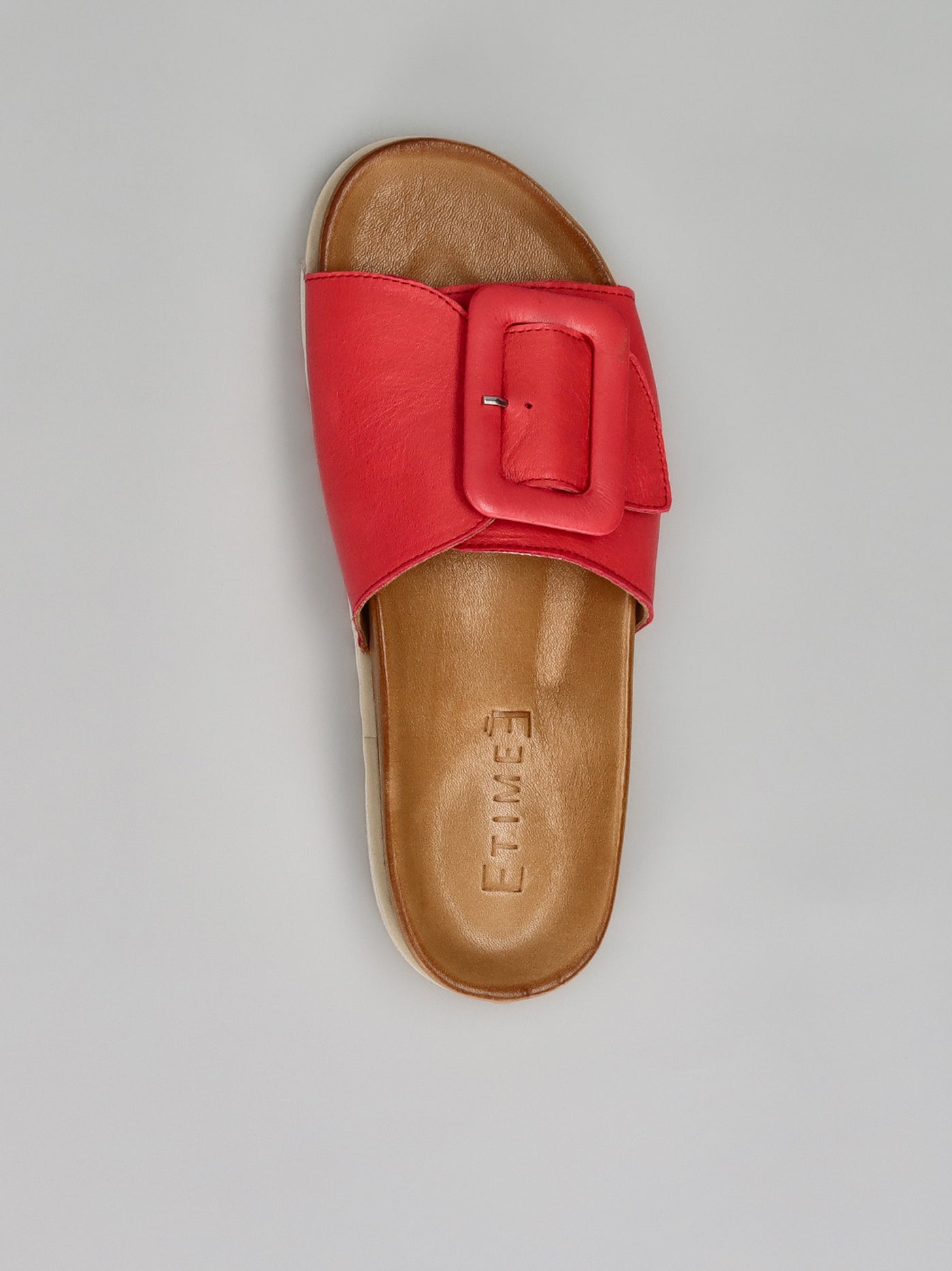 LEATHER SLIPPERS - RED