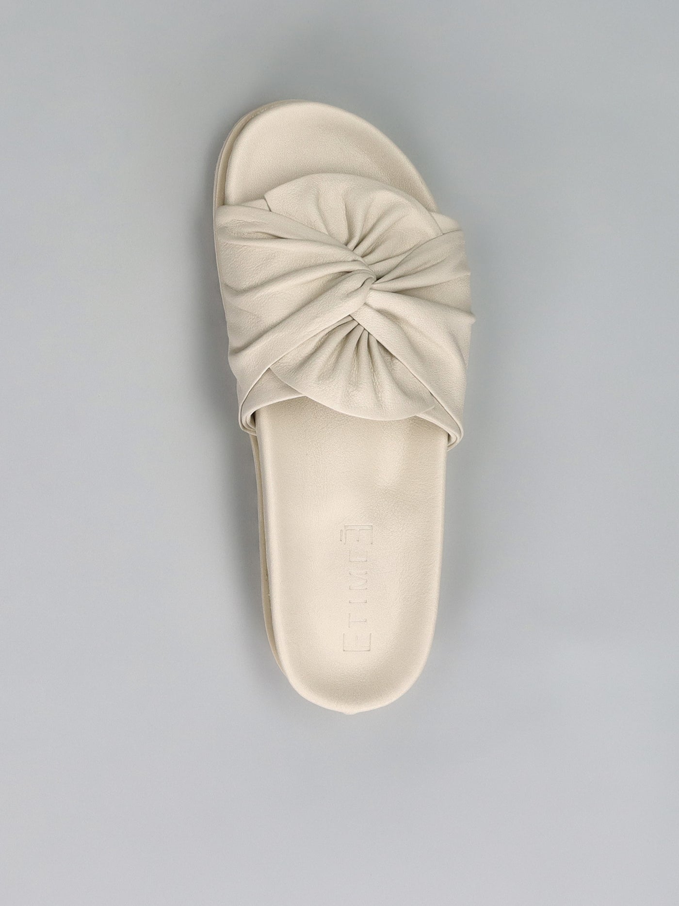 LEATHER SLIPPERS - BEIGE