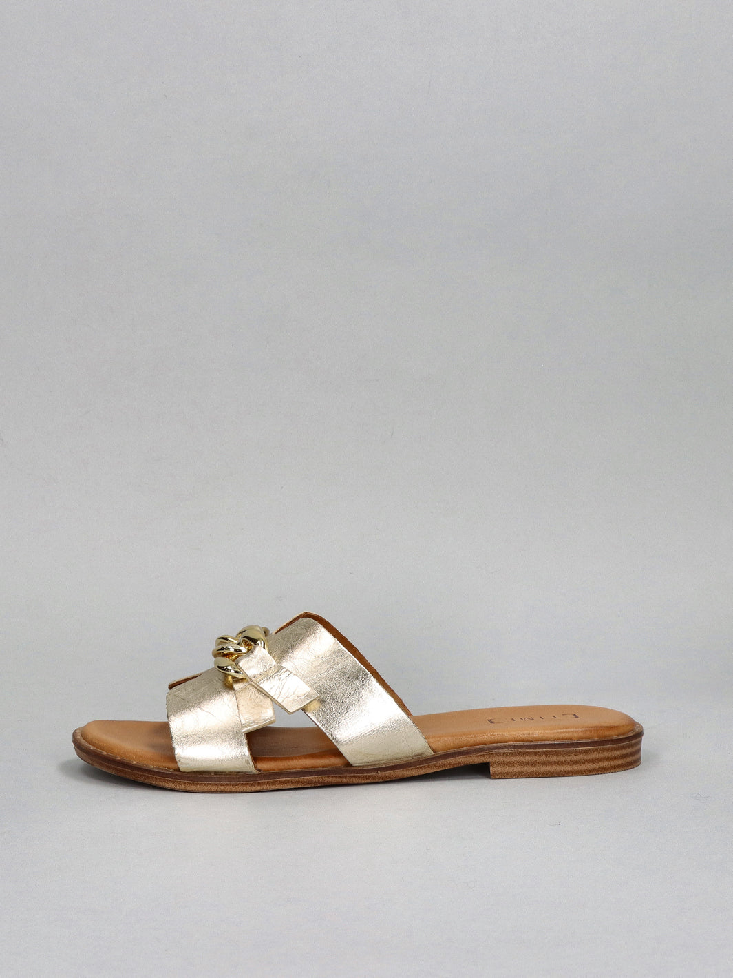 LEATHER SLIPPERS - GOLD