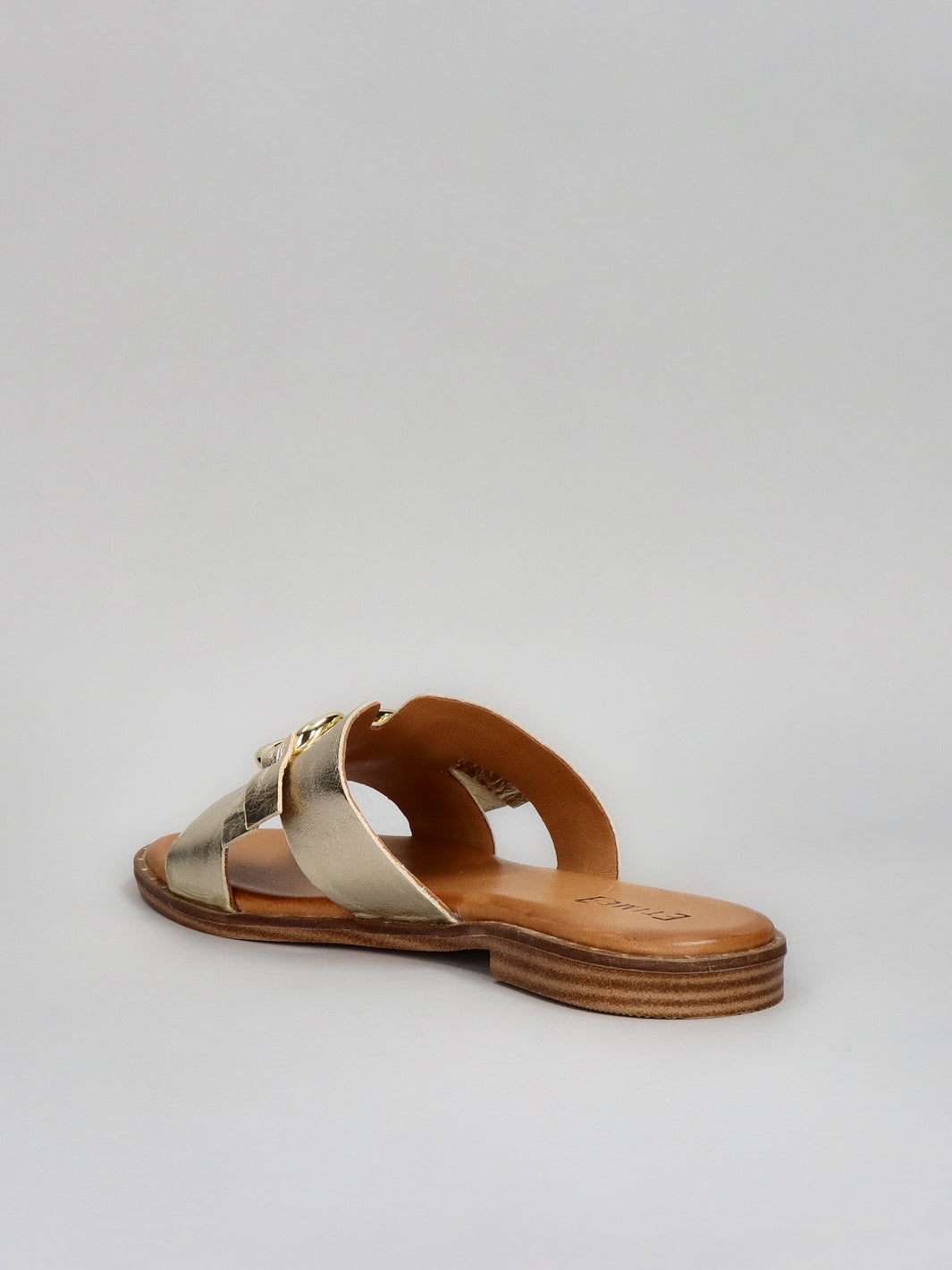 LEATHER SLIPPERS - GOLD