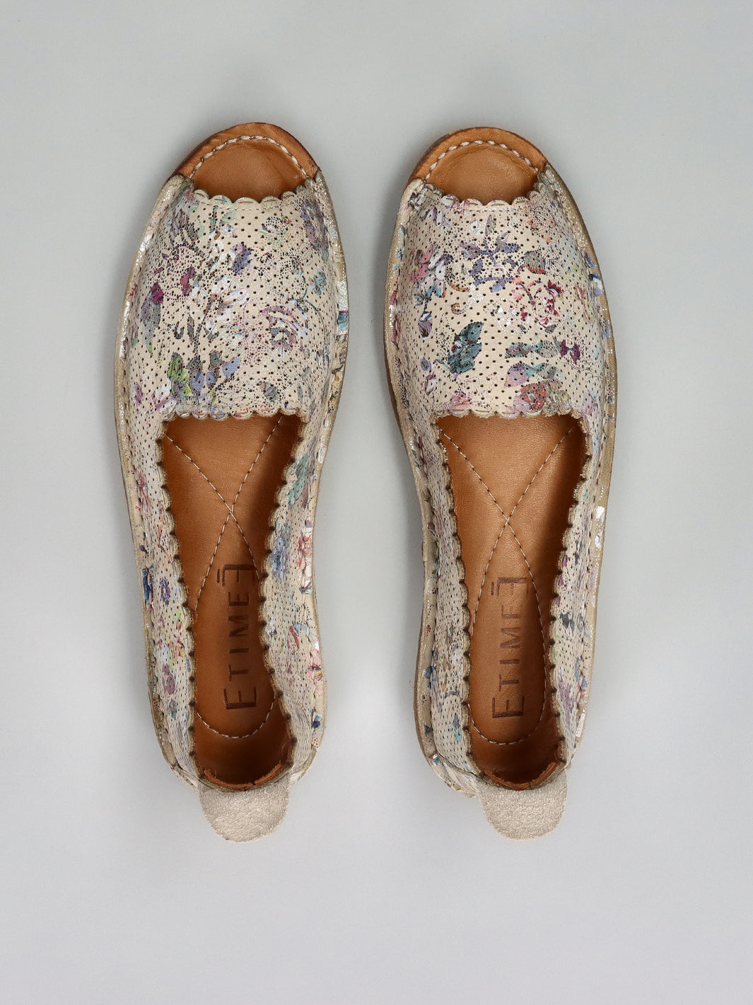 LEATHER PEEPTOE SHOES - MULTI/COLOURED