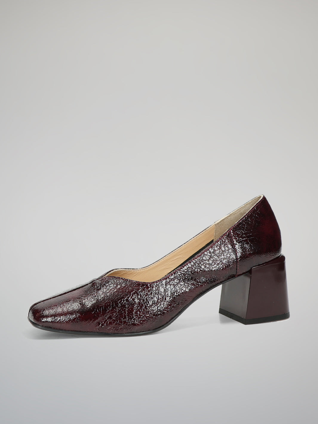 LEATHER PUMPS - BURGUNDY