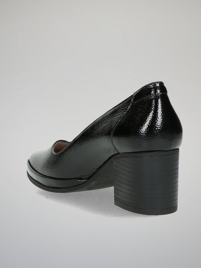 LEATHER PUMPS - BLACK