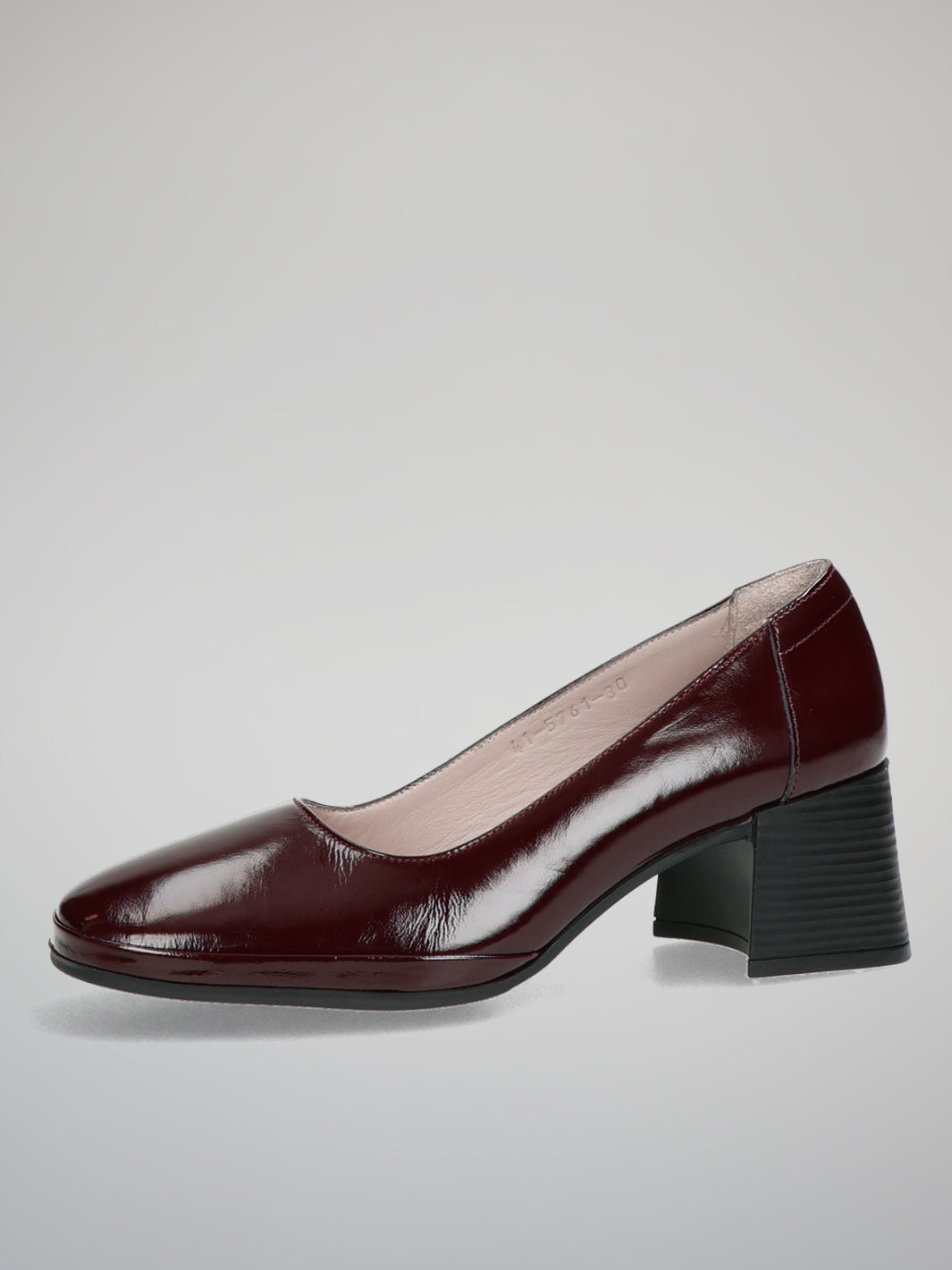 LEATHER PUMPS - BURGUNDY