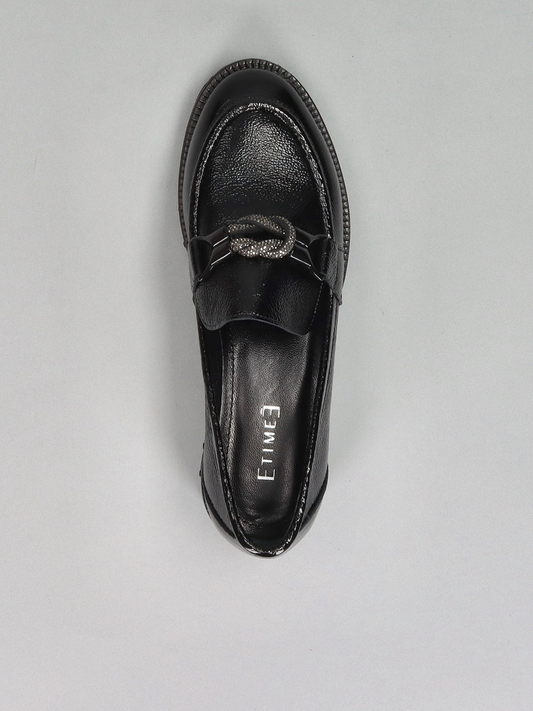 LEATHER LOW SHOES - BLACK
