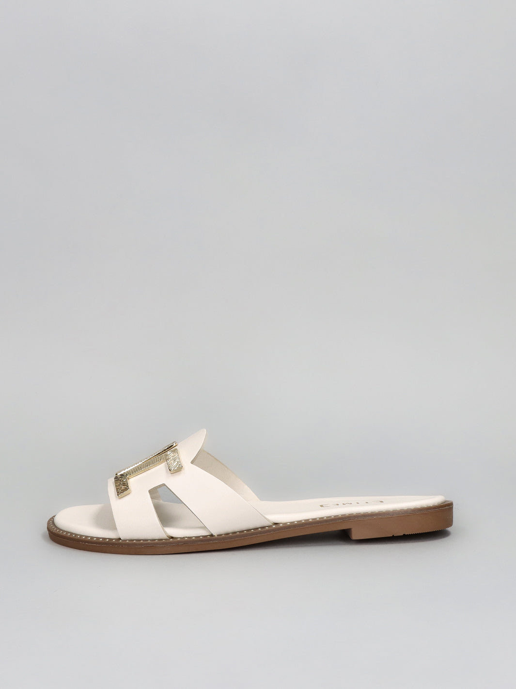 LEATHER SLIPPERS - WHITE
