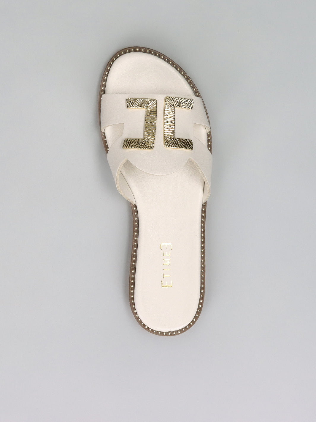 LEATHER SLIPPERS - WHITE