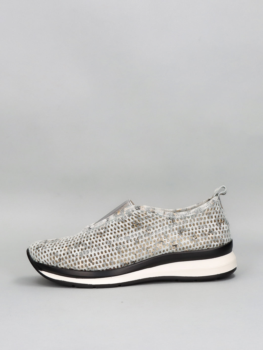 LEATHER SNEAKER - SILVER