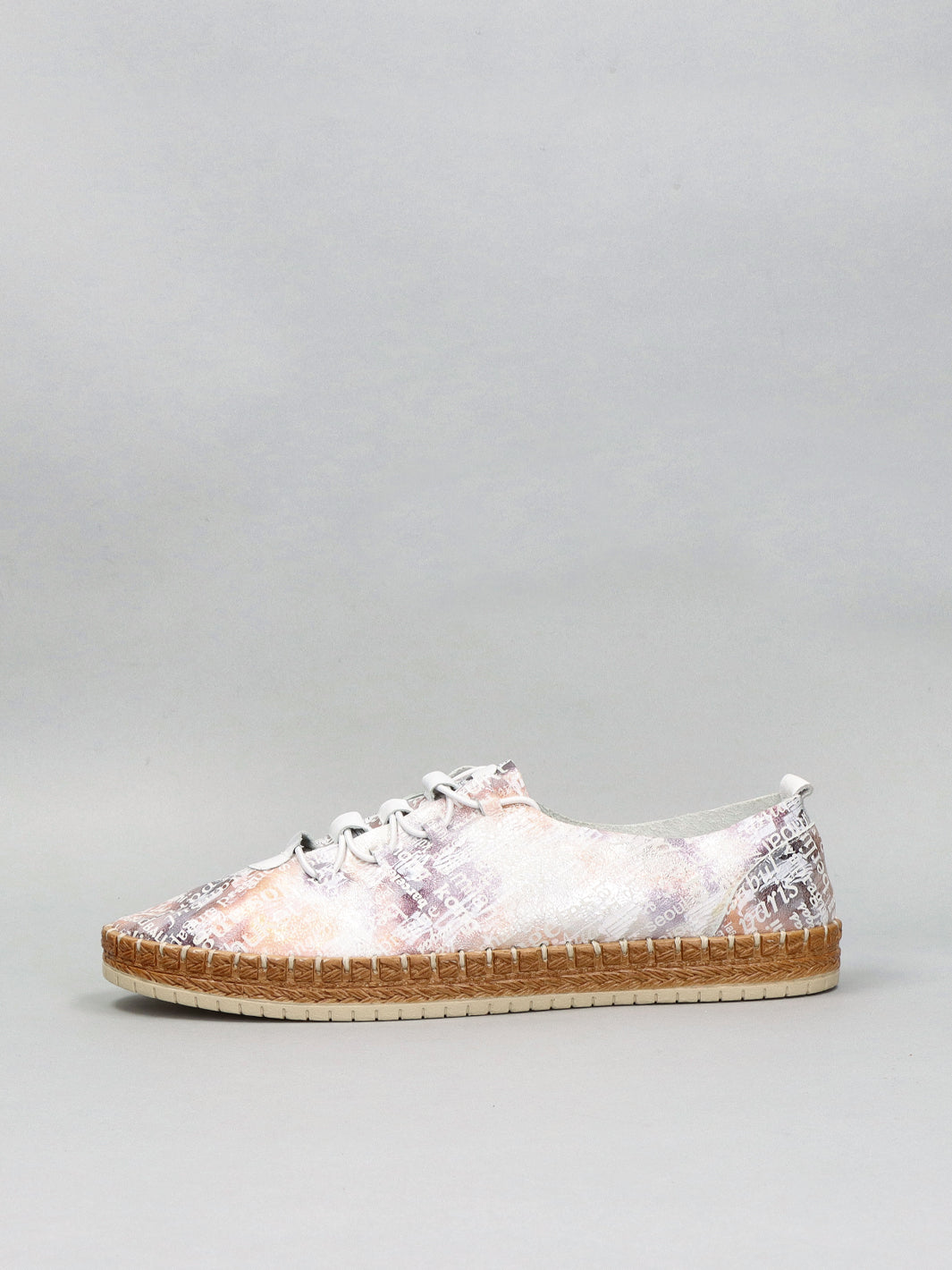 LEATHER LOW SHOES - MULTI/COLOURED
