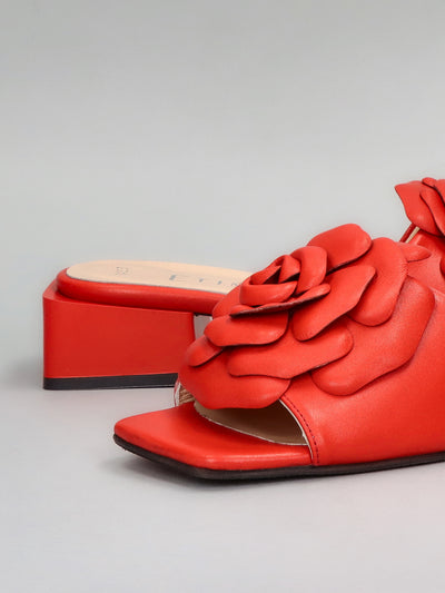 LEATHERS SLIPPERS - RED