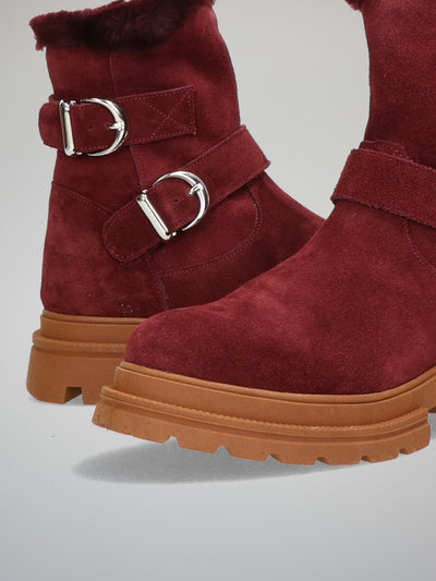 ANKLE SHOES - BURGUNDY