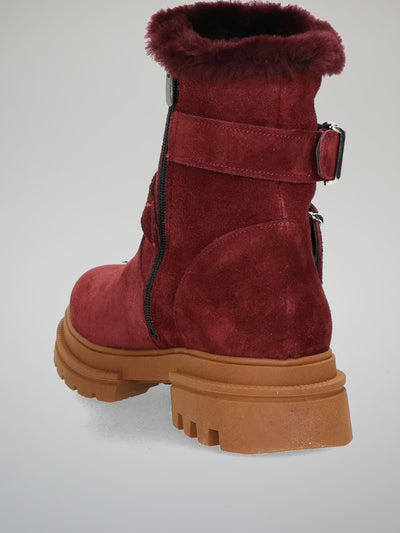 ANKLE SHOES - BURGUNDY