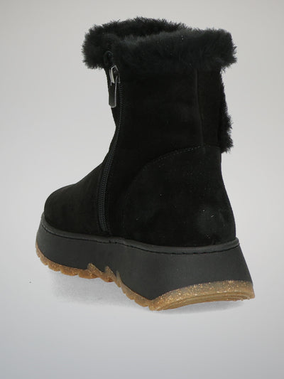 WINTER ANKLE BOOTS - BLACK