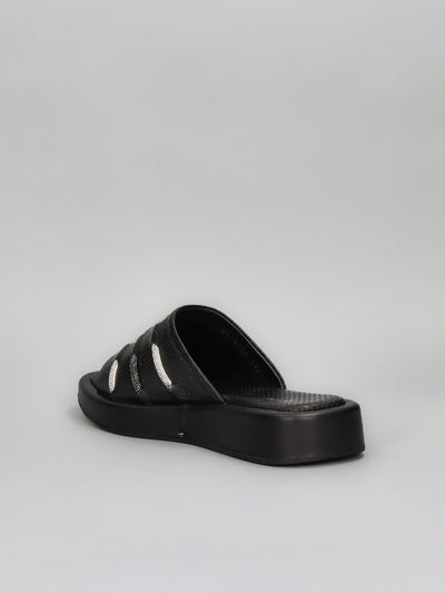LEATHER SANDALS - BLACK