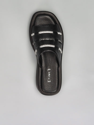 LEATHER SANDALS - BLACK