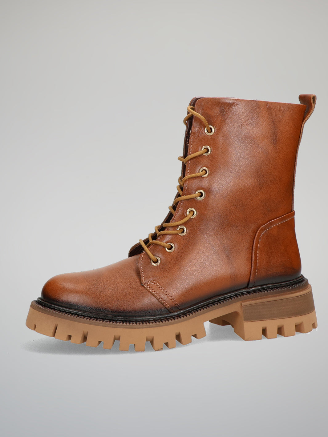 ANKLE BOOTS - COGNAC BROWN