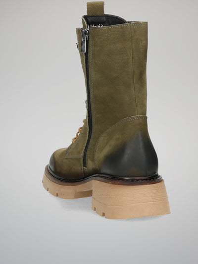 ANKLE BOOTS - OLIVE