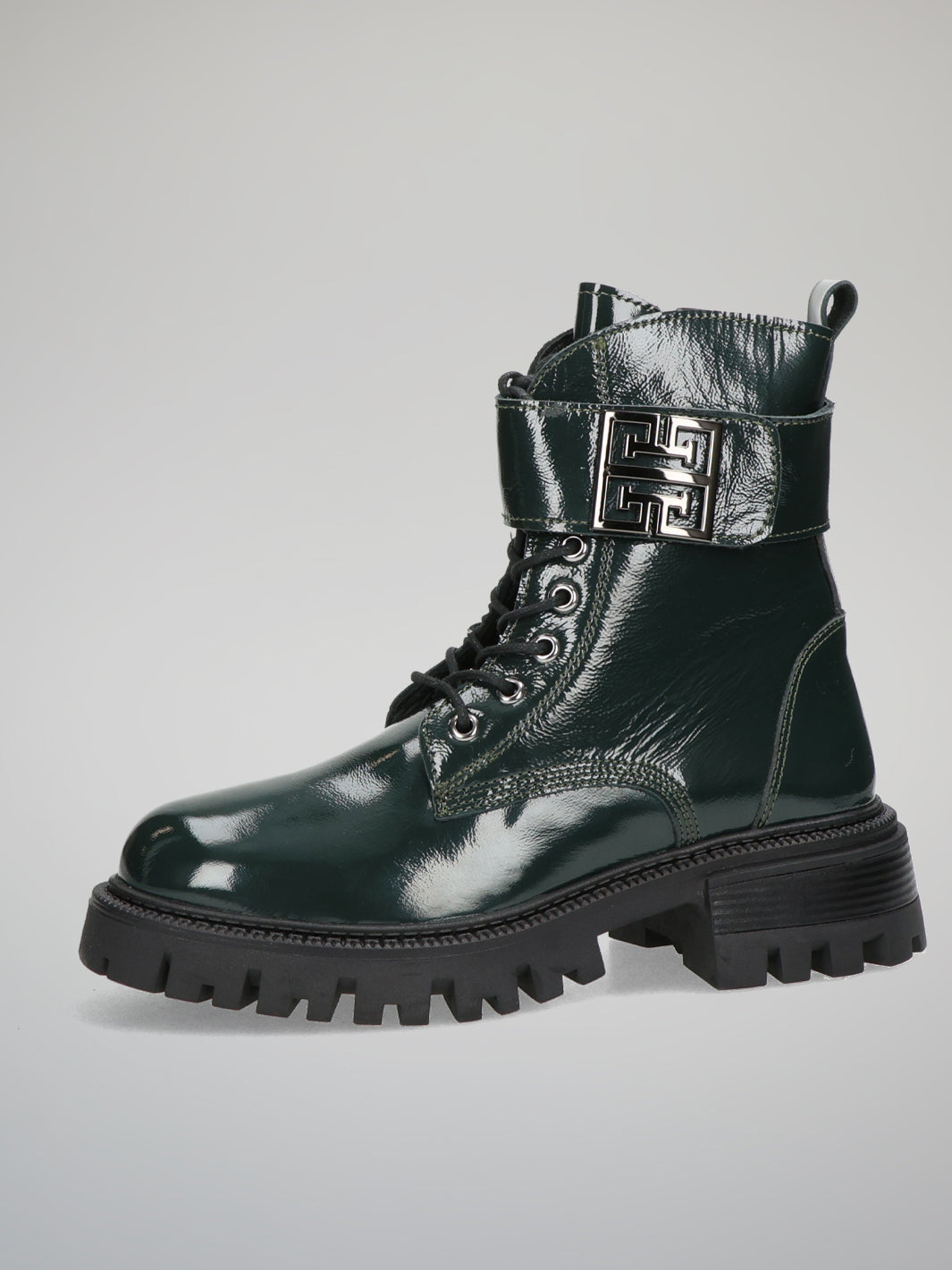 LEATHER ANKLE BOOTS - GREEN