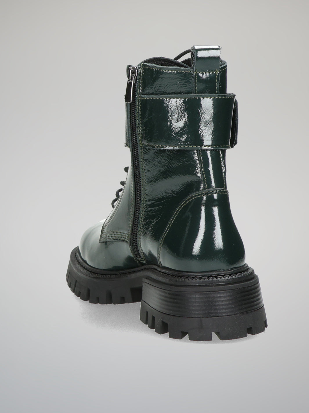 LEATHER ANKLE BOOTS - GREEN