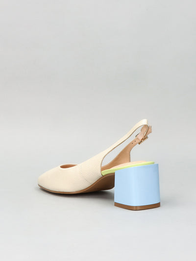 LEATHER SLINGS - BEIGE