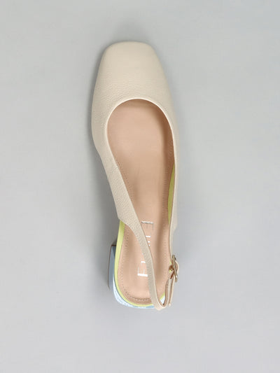 LEATHER SLINGS - BEIGE