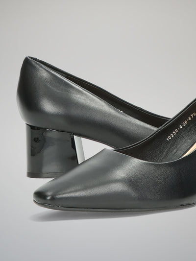LEATHER HEELS - BLACK