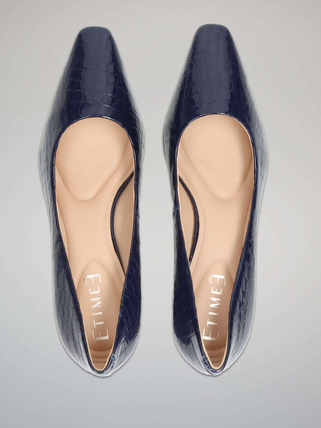 LEATHER HEELS - DARK BLUE