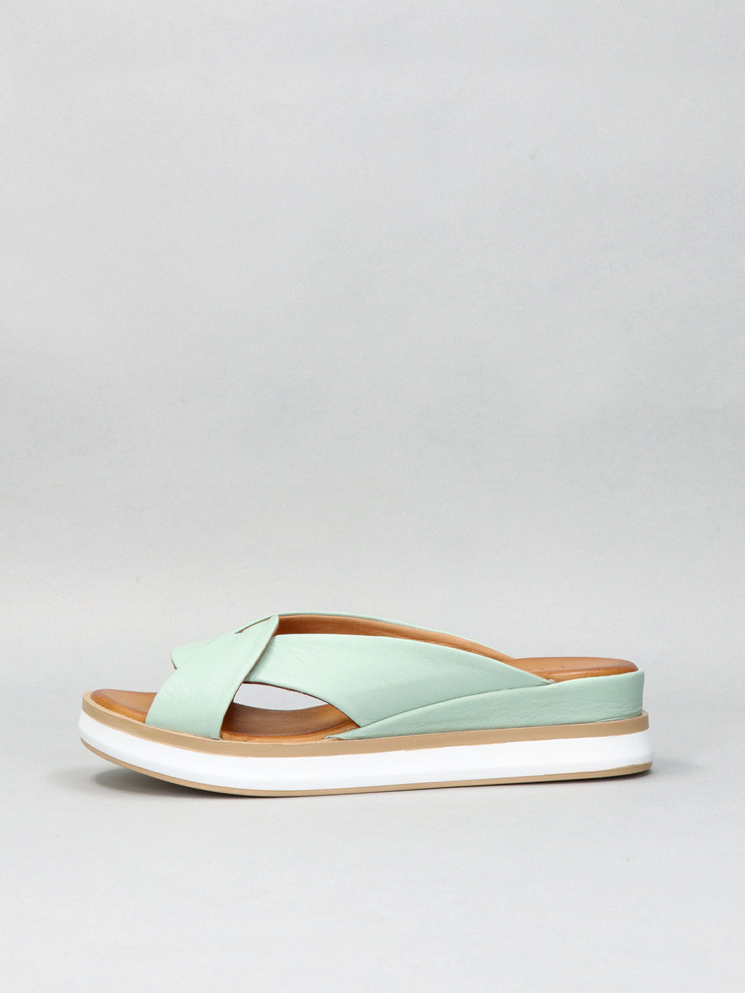 LEATHER SLIPPERS - GREEN