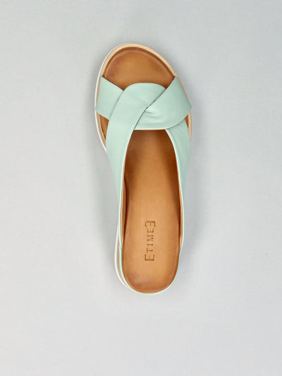 LEATHER SLIPPERS - GREEN