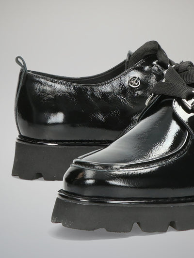 LEATHER SHOES - BLACK