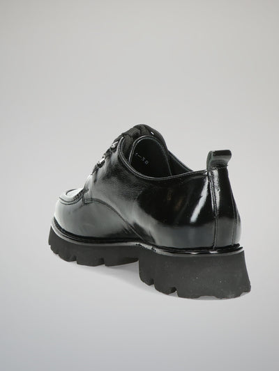 LEATHER SHOES - BLACK