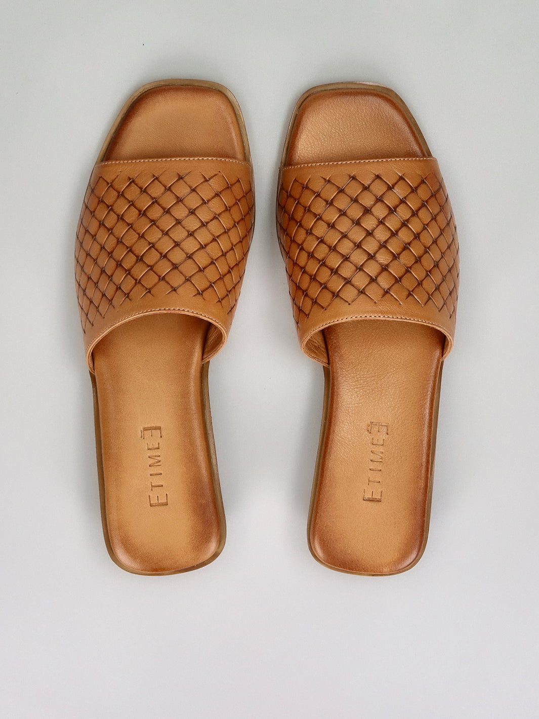 LEATHER SLIPPERS - BROWN